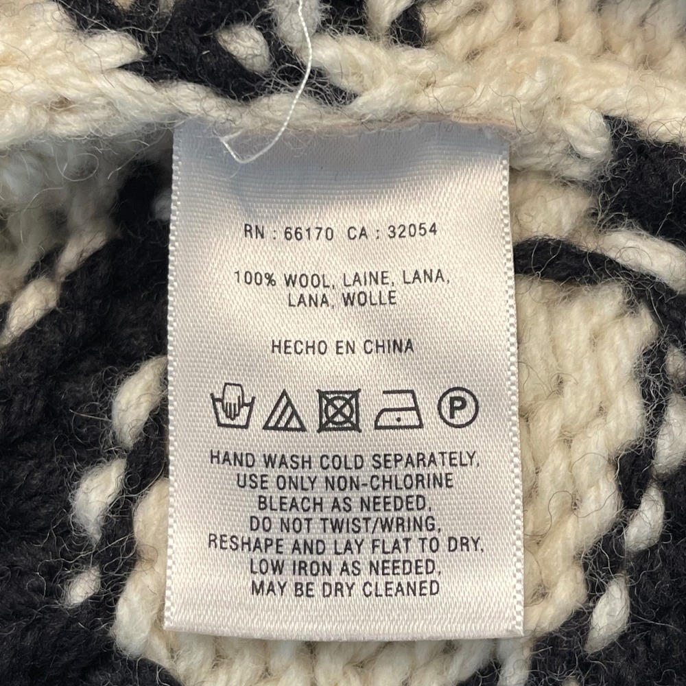 Charlie & Robin Anthropologie 100% Wool Chunky Knit Short Sleeve Cardigan Cream - Picture 6 of 7